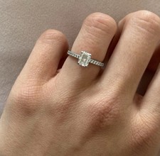 Platinum Engagement Ring Baguette Cut