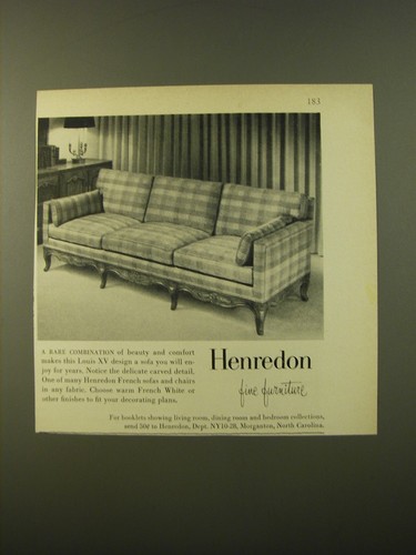 1961 henredon louis sofa - 1961,