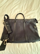 Paul Smith Mens Laptop Bag Black Leather Portfolio Briefcase