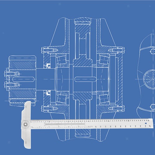 Square ruler rotary - square,