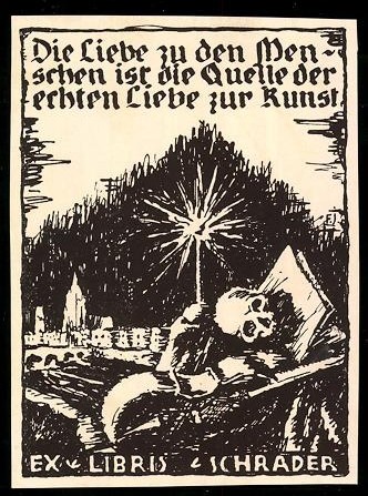 Exlibris schrader die - schrader,, liebe
