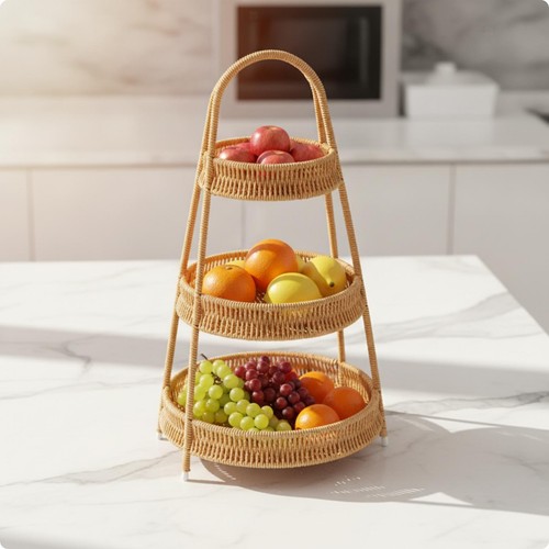 Open weave tray basket with - basket,