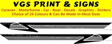 MOTORHOME/CARAVAN VINYL GRAPHICS DECALS STICKERS STRIPES CHOICE OF COLOURS #90S