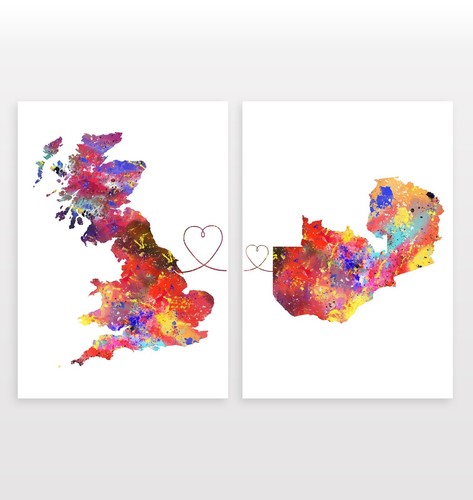Britain zambia set of 2 - britain, &