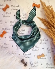 Antique Green Polka Dot Puppy