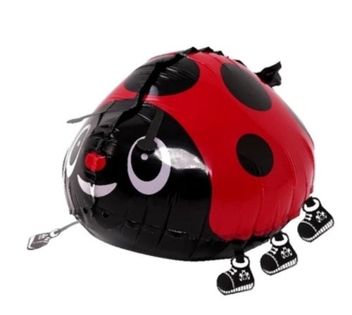 Red ladybird walking balloon - red,