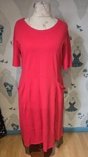 Vibrant Red Jersey Midi Dress