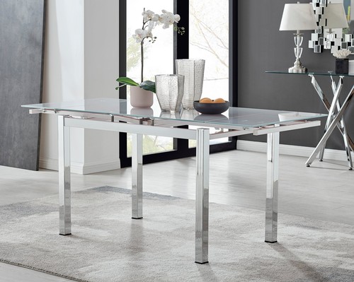 Enna white glass chrome - enna,