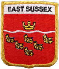East Sussex County Flag Embroidered Patch - LAST FEW