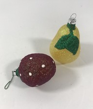 Vintage Glass Fruit Ornaments