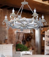 Chandelier Wagon Wheel Wrought