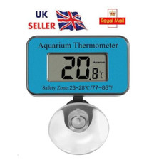Digital Aquarium Thermometer Fish Tank Vivarium Water Marine, Tropical Stick On