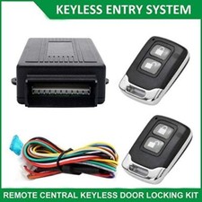 Keyless Car Alarm System Universal with 2 Remote Central Lock Key Fobs