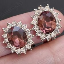 CLIP ON classic plum oval