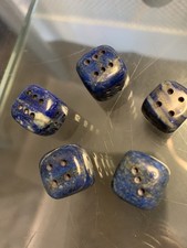 Natural Lapis Lazuli (DICES) Polished Stones, 2.5 CM x 2.5 CM  ,Healing Stone