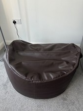 Faux Leather Brown Beanbag