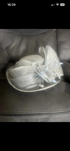 Grey wedding guest hat - grey,