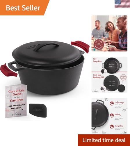 Quart cast iron dutch oven - iron,