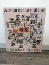 PAUL SMITH THE RUG COMPANY Wool Alphabet Blocks Needlepoint Wallhanging Tapestry