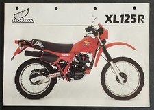 HONDA XL125R ON/OFF ROAD TRAIL Motorcycle Sales Specification Leaflet APR 1982