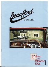 Beauford Tourer c2009 UK Market Sales Brochure 2-dr 4-dr LWB Kit Car