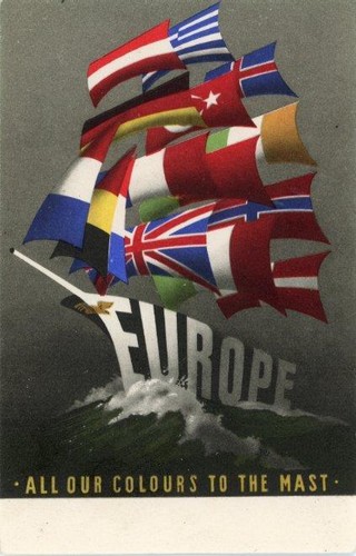 Printed ww1 patriotic postcard - printed,