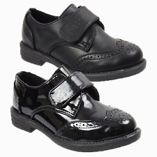 GIRLS SMART MARY JANE OXFORD BROGUE FLAT TOUCH STRAP KIDS SCHOOL PUMPS SHOE SIZE