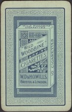 Playing Cards Single Card Old Vintage WOODBINE CIGARETTES Advertising Smoking  B