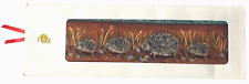 Fabric Bookmark Hedgehogs  with Cubs Snail Animal Lover GIft x Her Woman RARE