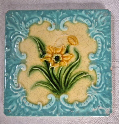 Antique tile henry richards - antique,