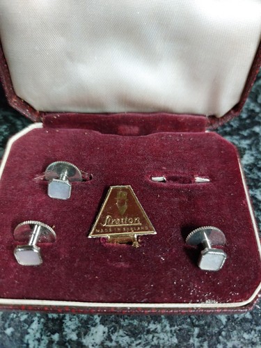 Vintage button tie pins silver - vintage,
