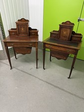 Pair Of Edwardian Rosewood Ladies Writing / Worktable
