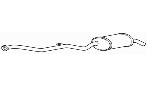 Rear exhaust silencer - silencer, back