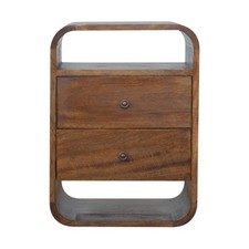 Curved 2 Drawer Solid Mango