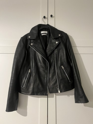 Mango leather biker jacket - mango,