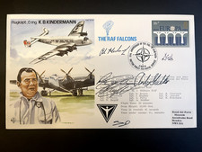 1984 Kinderman RAF Test Pilot Cover Signed members of  RAF Falcons Parachutists