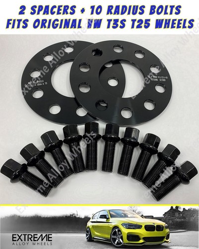 Black wheel spacers - wheel, 5mm