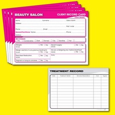Beauty Client Record Card