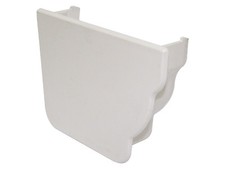 Floplast Guttering REN3WH 110mm Niagara Ogee - L/H Internal Stopend - White