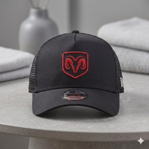 Dodge ram embroidered trucker - embroidered,