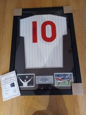 Framed England Shirt Signed By