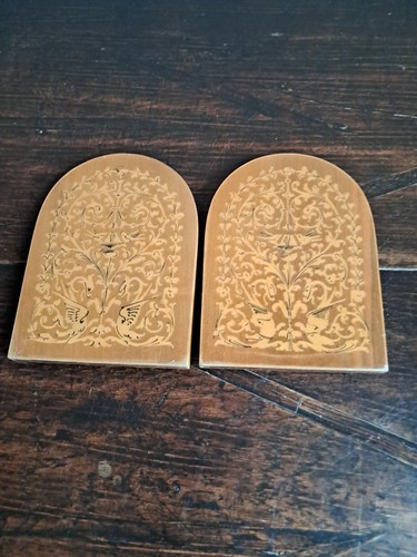 Vintage hinged inlaid wooden - inlaid,