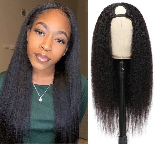 Part wig human hair kinky - hair,
