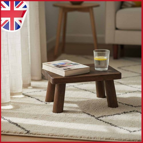 Wooden small footrest low - wooden,