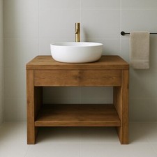 rustic wash stand shelf