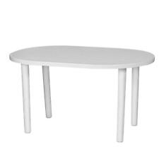 Oval Garden Table Resol Gala Plastic Outdoor Outside Dining 90x140cm White