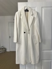 Zara Women's White Coat - Size Medium. Dry Cleaned Ready To post