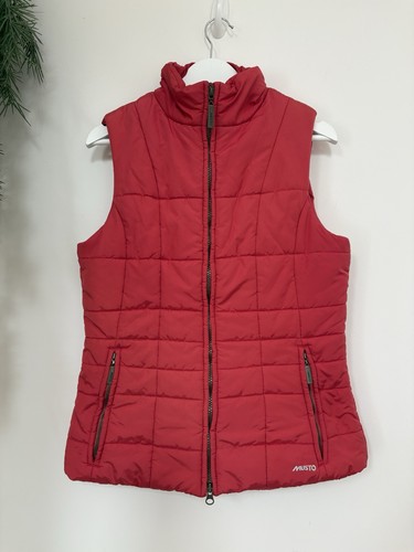 Musto red quilted puffer - puffer, gilet