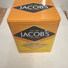Jacobs Savory Crackers Selection Tin Only ,17.5cm Tall And 15cm Wide