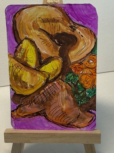 Aceo original art - art, card